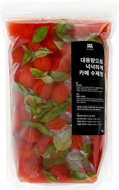 새청달청 수제 토마토바질 과일청 대용량 납품 수제청, 1개, 1개입, 2kg