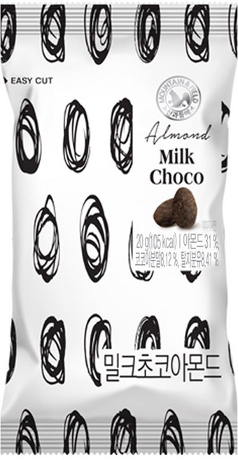 산과들에 밀크 초콜릿 아몬드 초코볼, 20g(1개), 30개