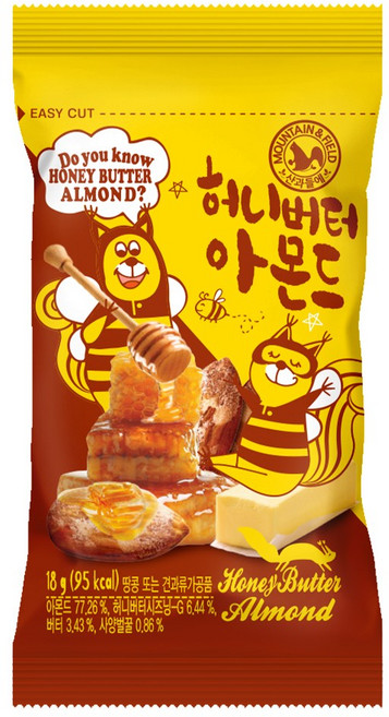 산과들에 허니버터아몬드 18g, 40개