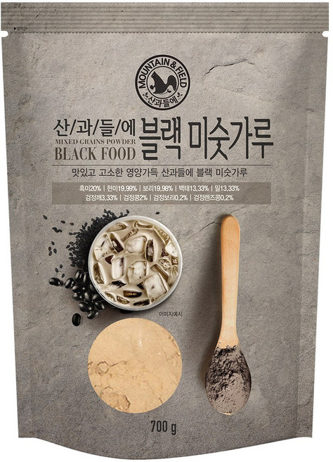 산과들에 블랙 미숫가루, 3개, 700g