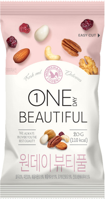 산과들에 원데이뷰티풀 하루견과, 20g, 50개