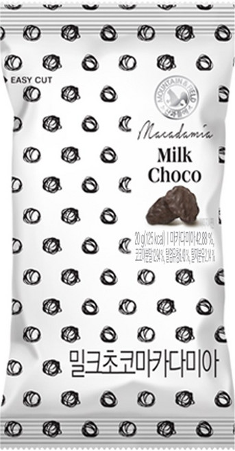 산과들에 밀크초콜릿마카다미아 하루한줌견과 20g, 20개