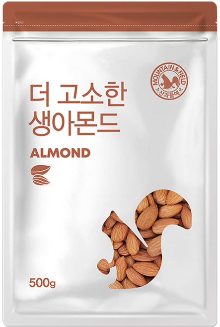 산과들에 25년산 햇 견과류 생 아몬드 500g, 2개