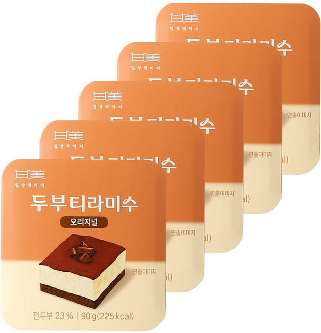 일상적미식 두부 티라미수 오리지널, 5개, 90g