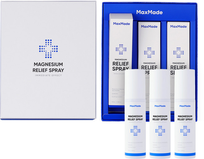 맥스메이드 마그네슘 릴리프 스프레이 선물세트(100mlx3박스), 3개, 100ml