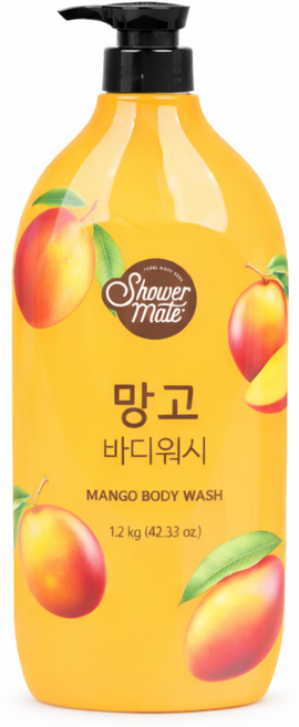 샤워메이트 리얼 내추럴 망고 바디워시, 2개, 1.2kg