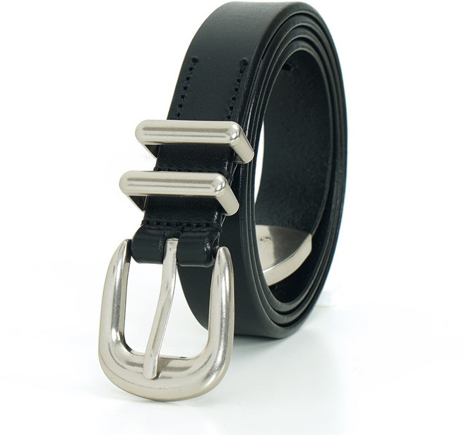 미니포커스 소가죽 남성 수동 슬림 벨트 211