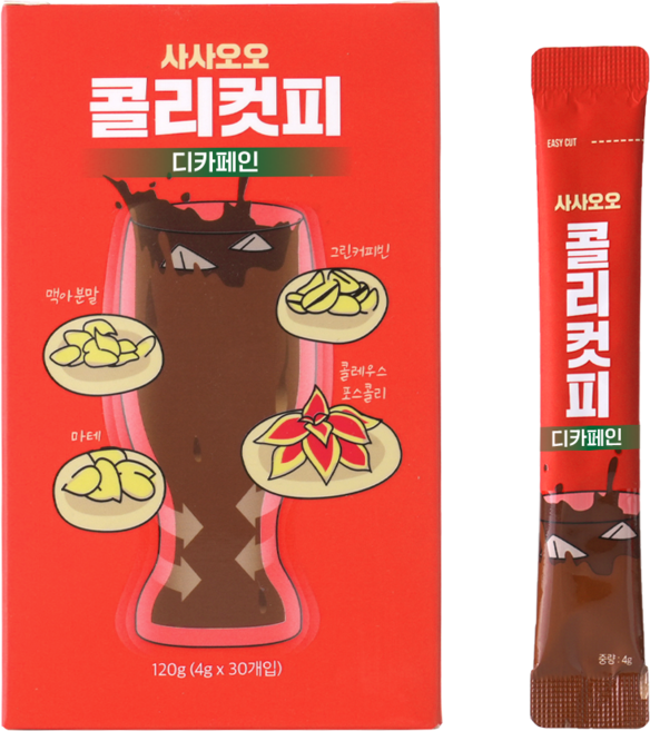 사사오오 디카페인 콜리컷피 44 / 55 콜레우스 포스콜리 커피, 1개