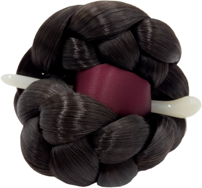 한복머리 인조쪽머리 한국무용 올림머리 돌잔치 혼주 가채