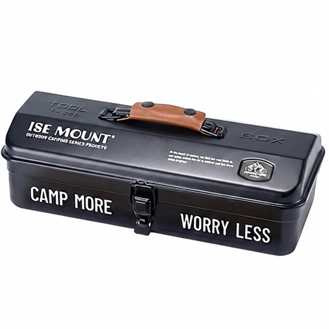 하우스팡 스틸 미니 공구함 가정용 캠핑 툴박스 다용도 공구함, 1개