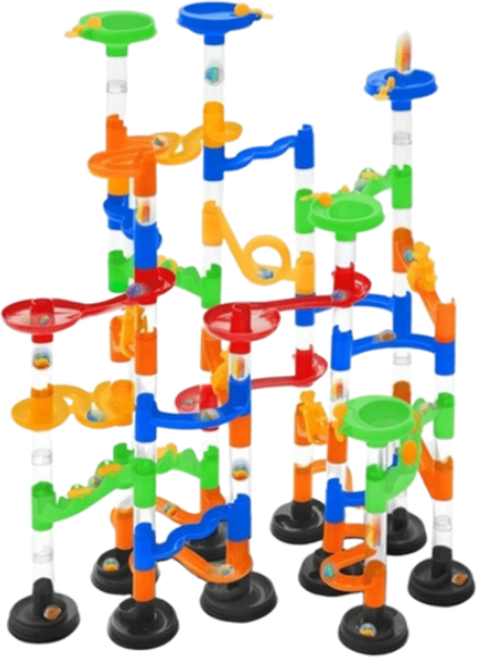 아쿠아레일블록136pcs 마블런 구슬굴리기 장난감 블록 롤러코스터 돌애기 선물, 1개