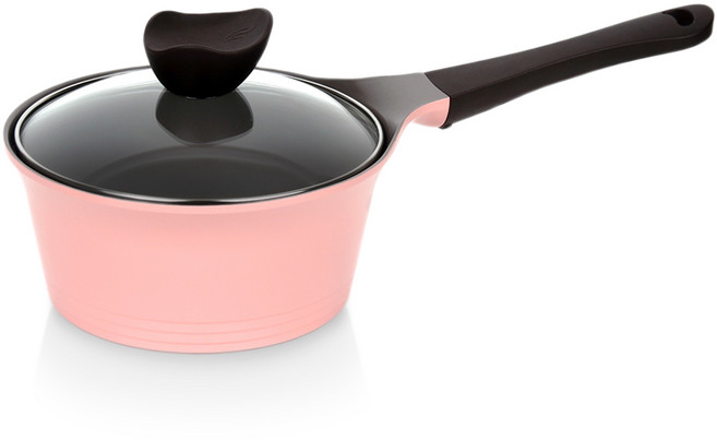 네오플램 애니 IH 인덕션 냄비 편수 18cm, 핑크, 1개