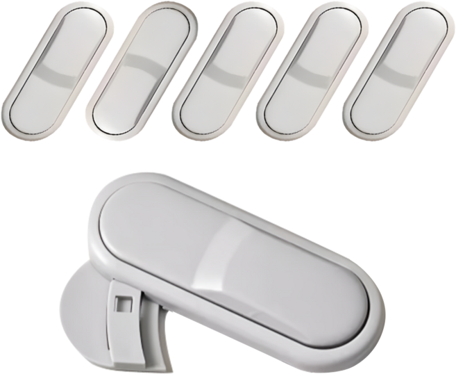 피카스페이스 서랍 잠금장치 문열림방지 아기 서랍잠금장치, 5개, 그레이