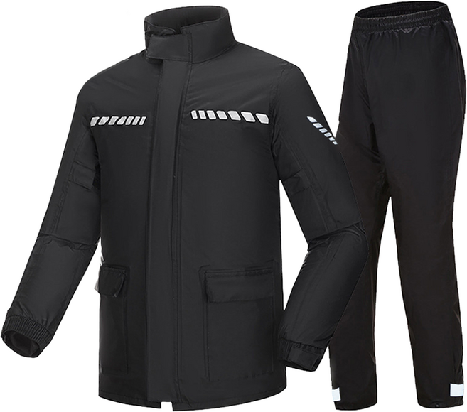 Fairway 오토바이 우비 상하의 세트 경량 방수100, M