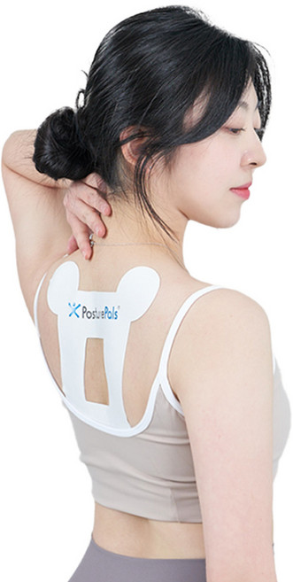 포스쳐팰 자세교정패치 붙이는 자세교정 밴드 얇은 허리보호대 어깨교정밴드 굽은어깨교정기 복대, 5개
