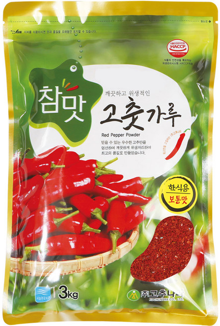 다무까 참맛 고춧가루 한식용 중국산 굵은 고추가루 보통맛, 3kg, 1개