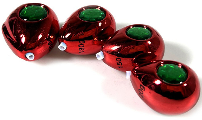 참돔 3D 타이라바 헤드 야광 대구라바, 1개, 레드, 1개