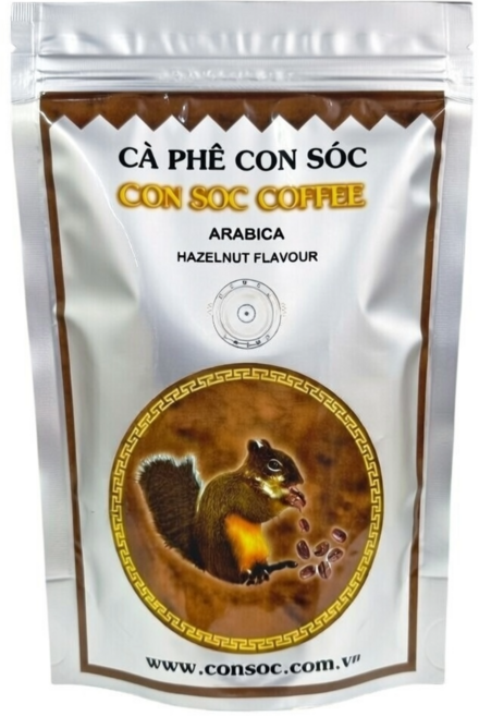 [콘삭/ 다람쥐] N100 베트남 프리미엄 커피 아라비카/ 헤이즐넛/ 100g, 분쇄, 5개, 핸드드립(중간)
