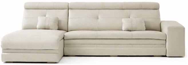 꼬마나무100%국내제작 이태리천연면피통가죽 소가죽4인쇼파, 아이보리