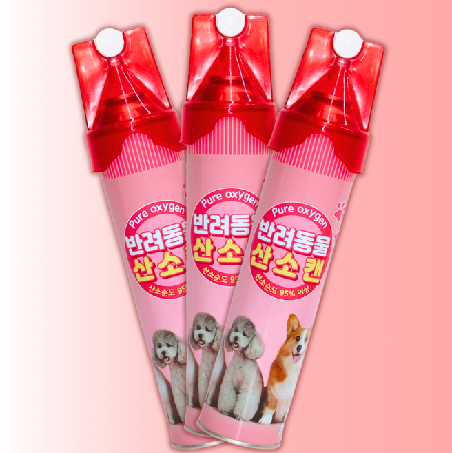 성원나노텍 강아지 산소호흡기 노견 고양이 앵무새 휴대용 산소캔, 3개, 816ml