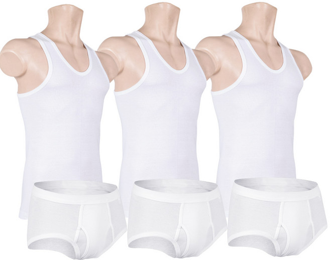 BYC 남성 순면 런닝+삼각팬티 3매 5매 세트