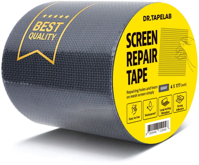 Dr.TapeLab 방충망 보수 테이프 10CM x 4.5M 특대형 롤타입, 1개