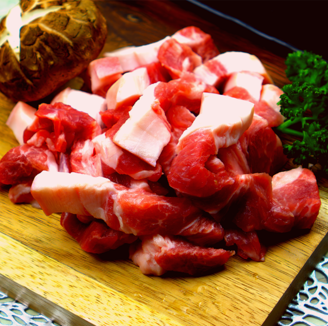 (내일도착) 미트컷 한돈 돼지 앞다리살 찌개용, 1kg, 6개