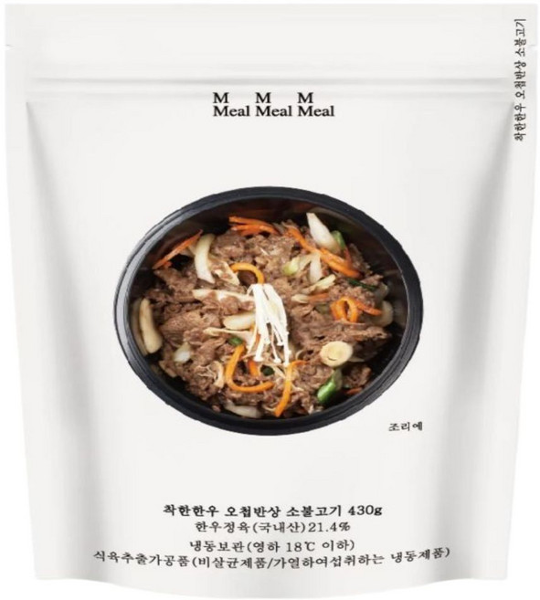 100% 한우 서울식 양념 소불고기 430g x 3팩, 3개