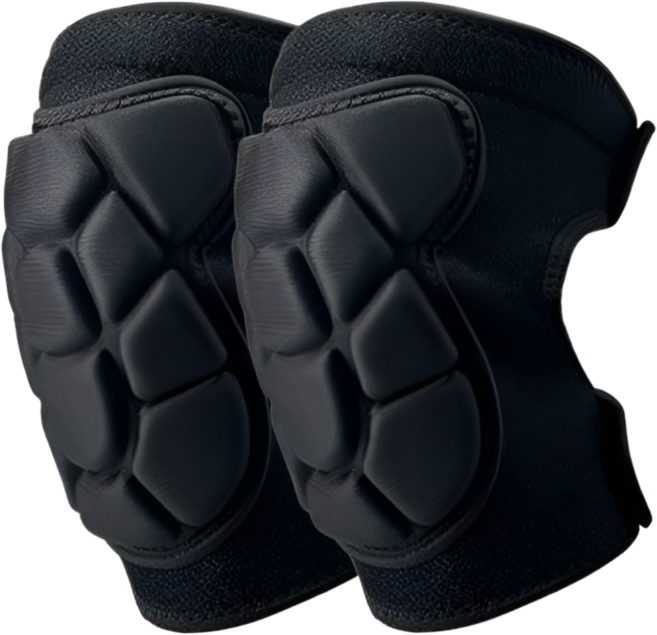 플로업 프리미엄 스포츠 작업용 무릎보호대 건설 타일 시공 쿠션 패드, 1세트, 블랙