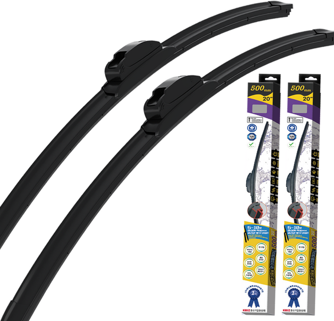 레이 기아 실리콘 발수코팅 와이퍼 무소음 무관절 초발수 와이퍼 교체 2P / 550mm+400mm(1세트)