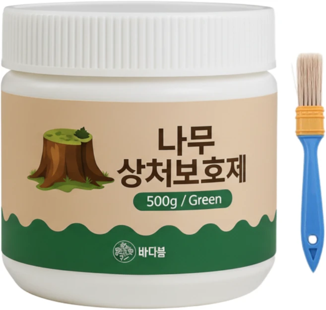 바다봄 나무 상처보호제 수목 식물 도포제 치료제, 1개, 500g - 쿠팡