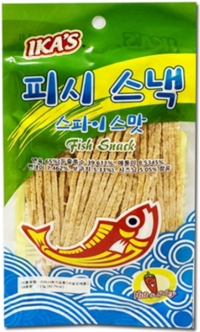 이카스 피시 스넥 스파이스맛, 24개, 13g