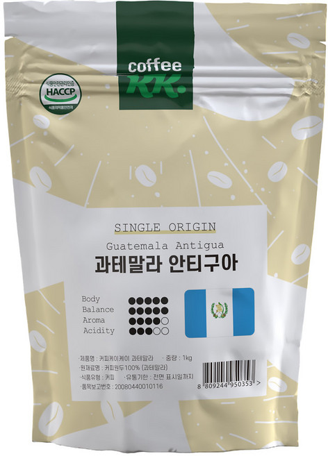 과테말라 안티구아 1kg/원두커피 로스팅 홀빈, 1kg, 홀빈(분쇄안함), 1개