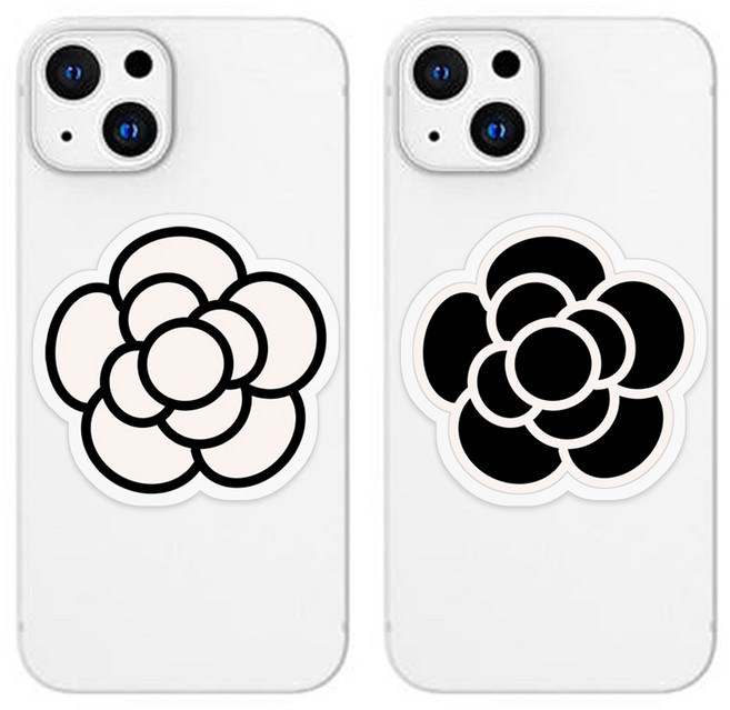 위드코코 (1+1) 까멜리아 빅사이즈 스마트 톡 거치대, 블랙+화이트, 2개