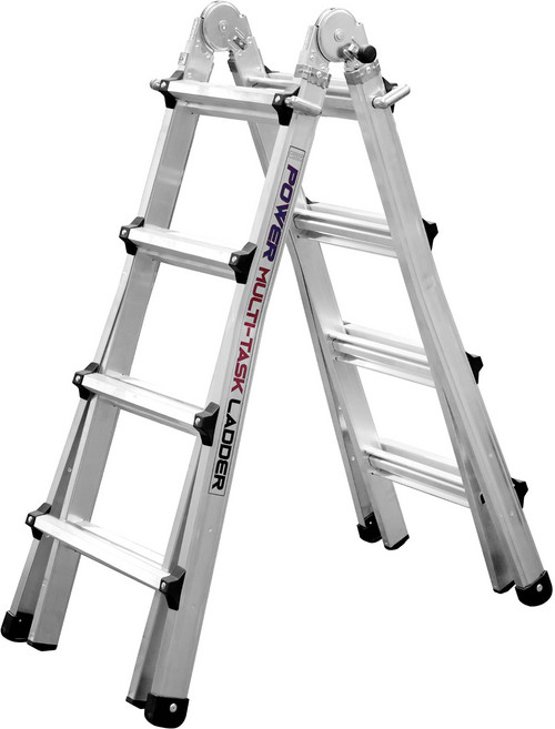 알룸 KS인증 알룸 국산 알루미늄 LS사다리 다용도 4단, 일반 힌지, 1개