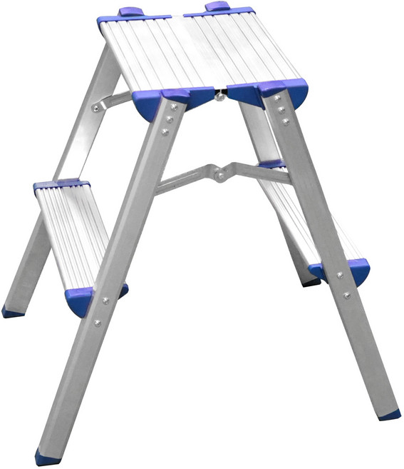 알룸 국산 알루미늄 가정용사다리 광폭 2단, 1개