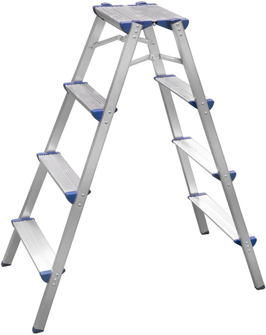 알룸 국산 알루미늄 가정용사다리 광폭 4단, 1개