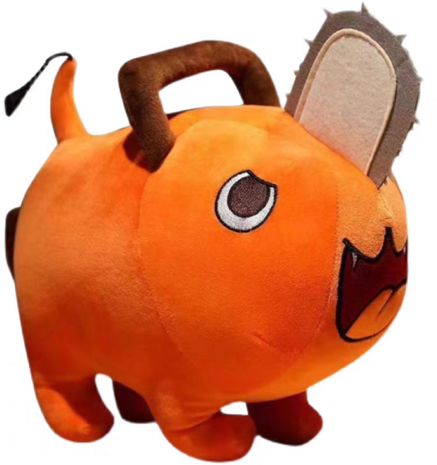 포치타 인형 10cm 체인소맨 피규어, 오렌지, 1개