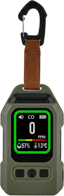 FIELDER 필더 일산화탄소 경보기 감지기 측정기 캠핑 CO 가스 디텍터 누출 가정용 FD-CD01, 카키, 1개