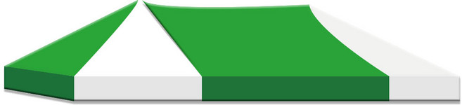 캐노피천막지붕 단품 (골조x 지붕천막천o) 3x6 백색 + 녹색, 3 x 6 백색 + 녹색