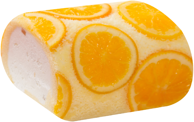 [신키네도] 일본 음식 디저트 생크림 가득 오렌지 롤케이크 하프 175g, 1개