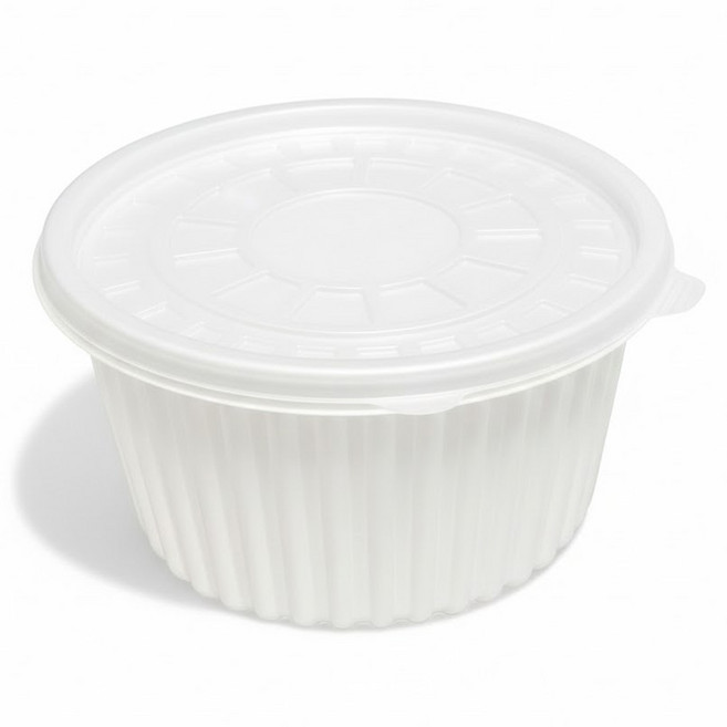 [세트] 국내생산 225파이 감자탕용기 3000ml(대) 50개 + 뚜껑50개 세트/전자레인지가능 포장 배달용기
