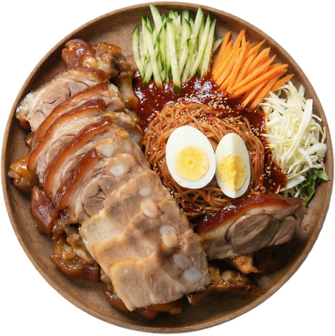 [서울3대족발]만족오향족발 미슐랭 9년 연속 선정 순살 사태족발슬라이스220g+미니족발 400g+보쌈 300g+쟁반국수 세트, 1.2kg, 1개