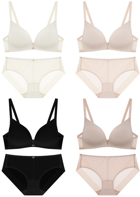 [Wonderbra] (스킨팔레트)아쿠아 V넥 노와이어 브라팬티 8종세트 WBW5M48495051A_T