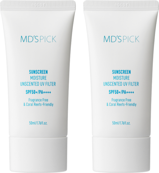 엠디스픽 무향자차 수분 선크림 SPF50+PA++++, 50ml, 2개