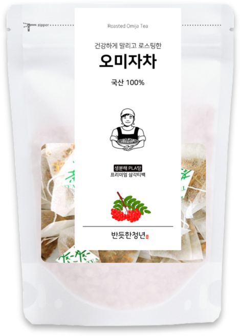 국산 오미자차 생분해 티백 HACCP 인증, 1개, 30개입, 1g