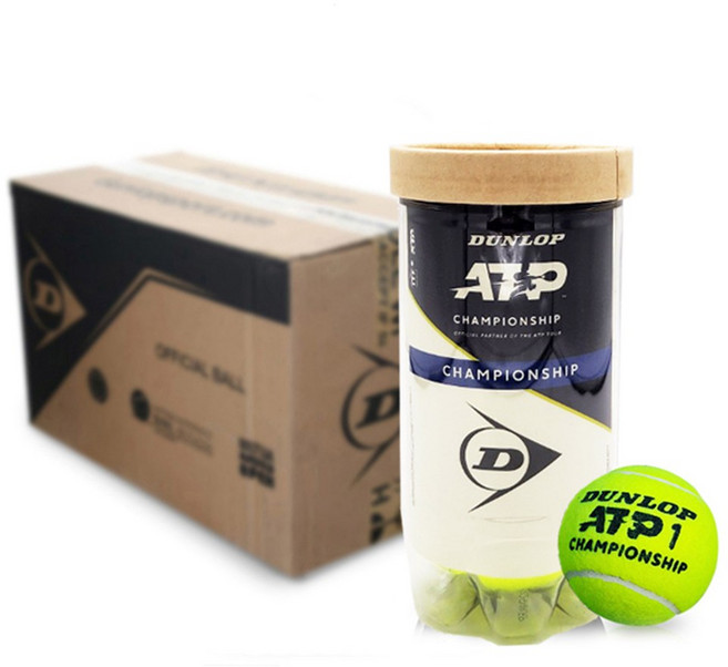 던롭 챔피언십 ATP 테니스공 36캔 1박스 시합구 + 오버그립 1p, 1세트, ATP 테니스공 36캔 + 오버그립 1p