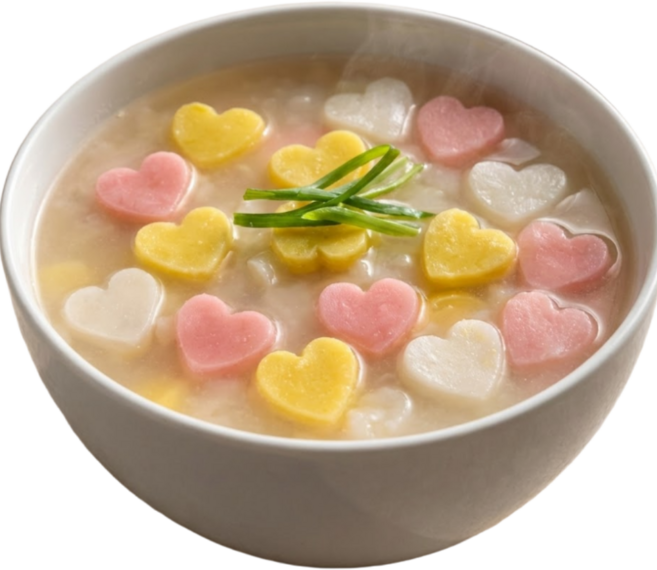 [국내산] 무첨가 천연재료 무색소 하트 떡국떡, 1개, 1kg