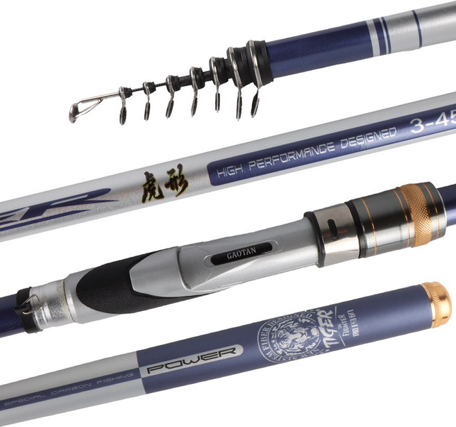 네오피싱 갯바위 초경량 바다릴 카본 원투 낚시대, 타이거 3-540, 블루그레이