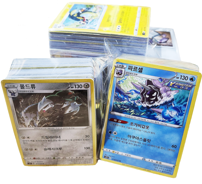 한글판 포켓몬 카드 일반등급 무중복 100장 랜덤, 1개